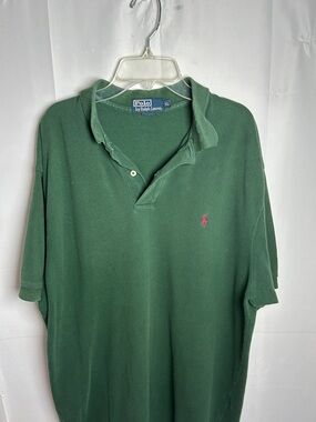 Polo by Ralph Lauren Dark Green Polo with Pink Pony